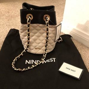 White and black mini bag